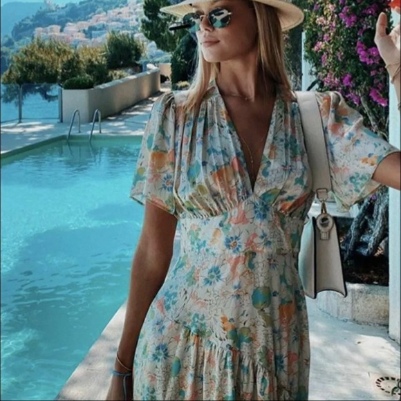 Nwt Topshop Willow Floral Print Angel 